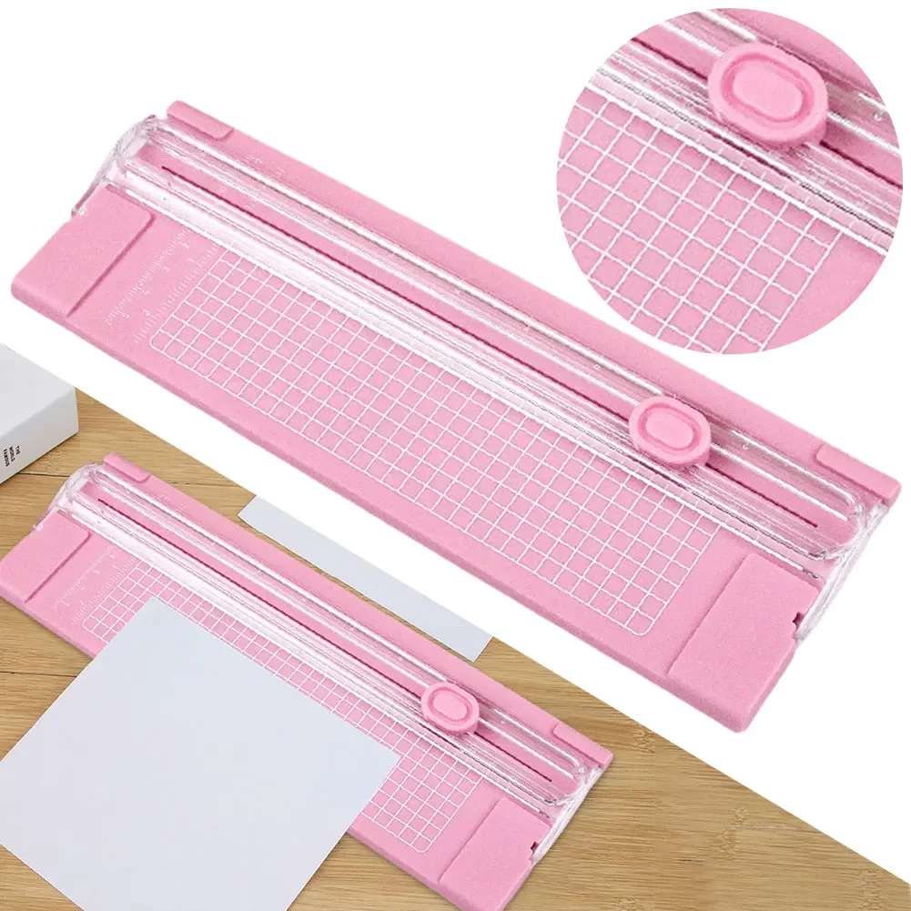 A4 Bidirectional Cutting Paper Cutter with Pull-out Ruler Plastic Base Paper Trimmer Lightweight Scrapbook Cutting Machine