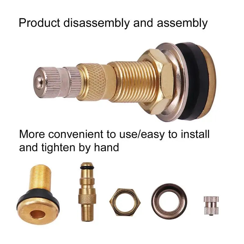 

Tubeless Valve Stem Brass TR618A Agriculture Valve Stem Auto Car Tubeless Wheel Valve Stems Dust Caps For Tractor Industrial Use