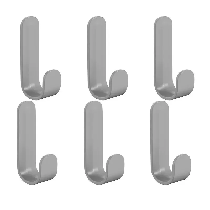 12/6PCS Self Adhesive Hooks Heavy Duty Wall Hooks Transparent Multi-Purpose Hooks Door Key Towel Wall Hook for Bathroom Kitchen