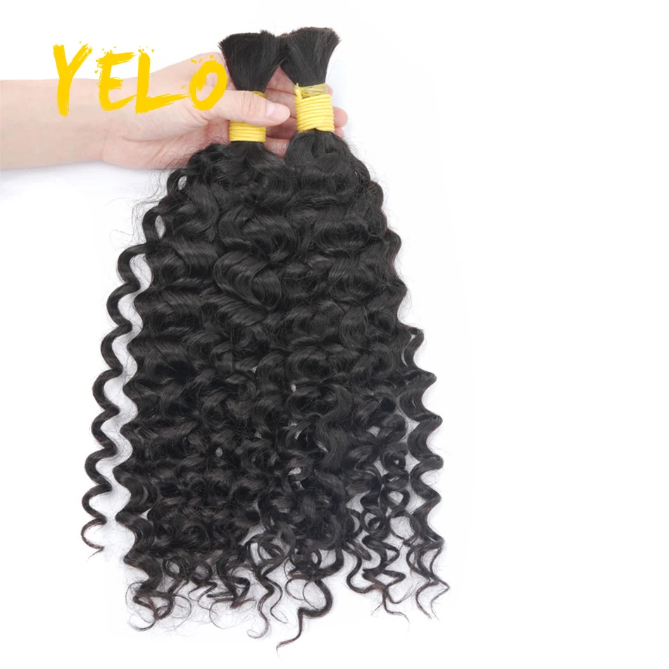 14-28 Inch Water Wave Bulk For Braiding Hair Extensions Colored Crochet Braids Hair Extensions Human Bundles For Women