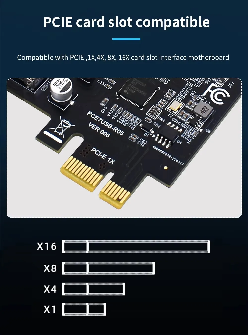 USB Adapter 7-Port Expansion for Desktop