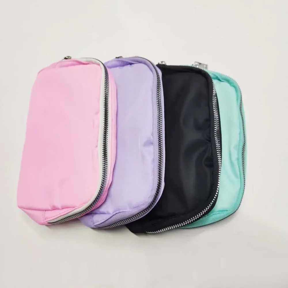 

Candy Color Nylon Fanny Packs Women Fashion Simple Waist Pack Female Casual Outdoor Sports Waterproof Crossbody Chest Bags