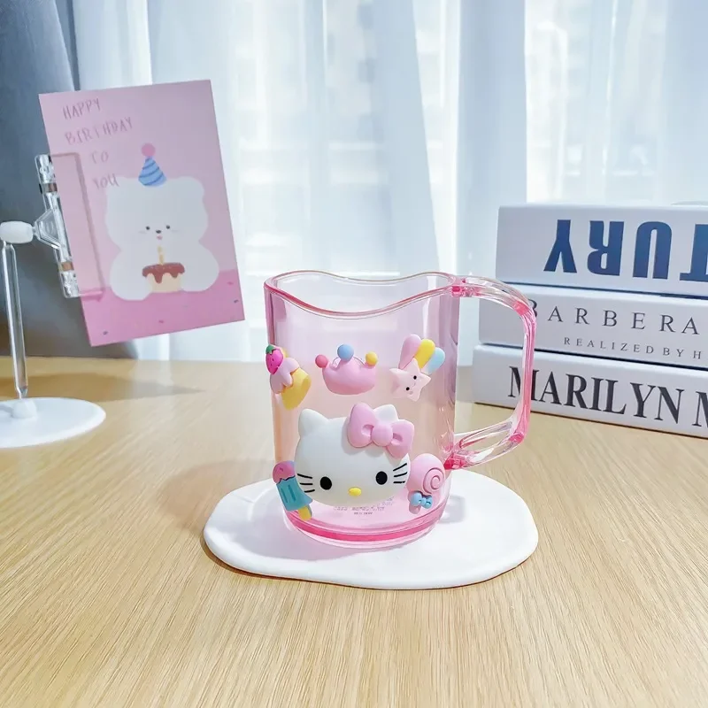 

Sanrio Hello Kitty My Melody Pachacco Children's Teeth Brushing Cup Girl Boy Washing Cup Cartoon Cute Tooth Cup Dental Cylinder