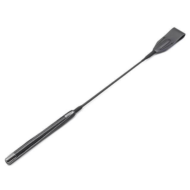Genuine Leather Long Straight Whip, Riding Crop Flogger, Black Leather Handle Paddle, Slapper Horse Training, 55cm Genuine Leather Long Straight Whip, Riding Crop Flogger, Black Leather Handle Paddle, Slapper Horse Training, 55cm