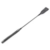 Genuine Leather Long Straight Whip, Riding Crop Flogger, Black Leather Handle Paddle, Slapper Horse Training, 55cm 1
