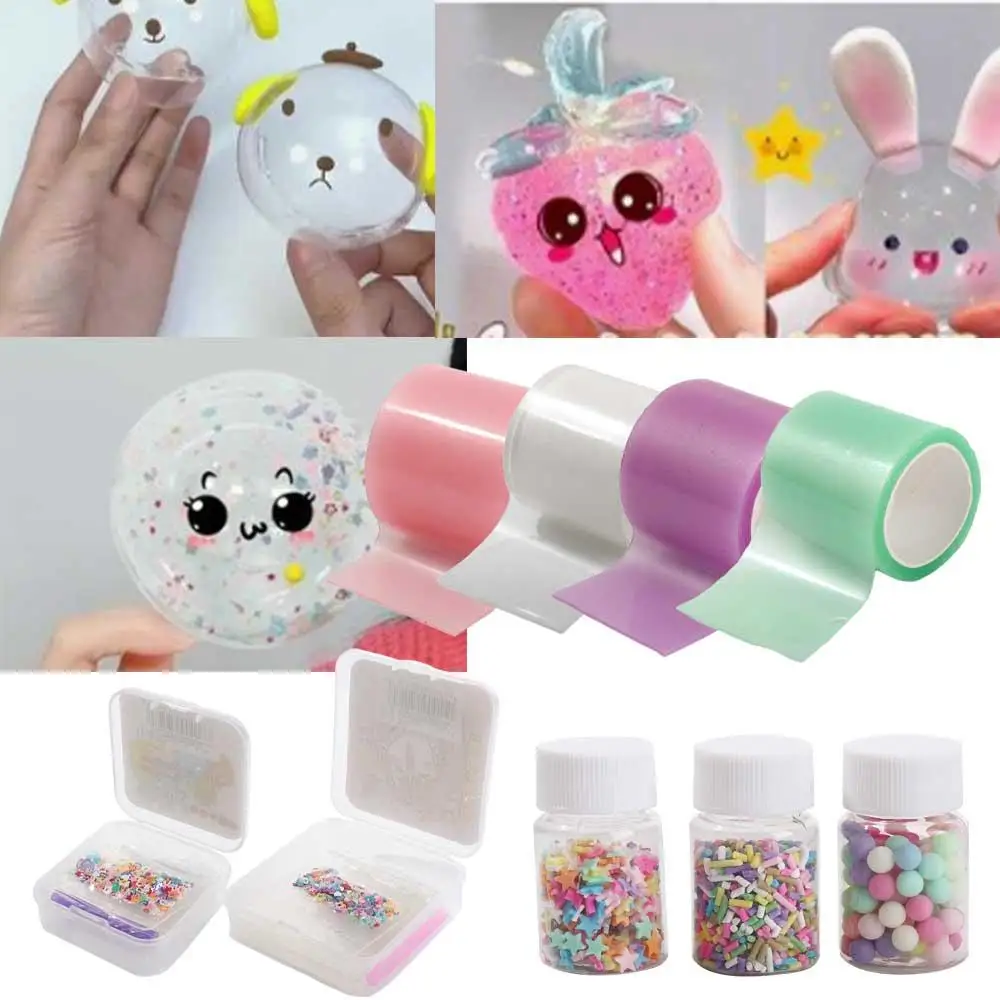 Paste Double Sided Tape Diy Craft Pinch Toy Blowing Bubble Set Nano Bubble Tape Nano Glue Kneading Nano Adhesive Bubble transparent nano traceless tape washable reusable double sided tape adhesive nano no trace paste removable glue cleanable hous