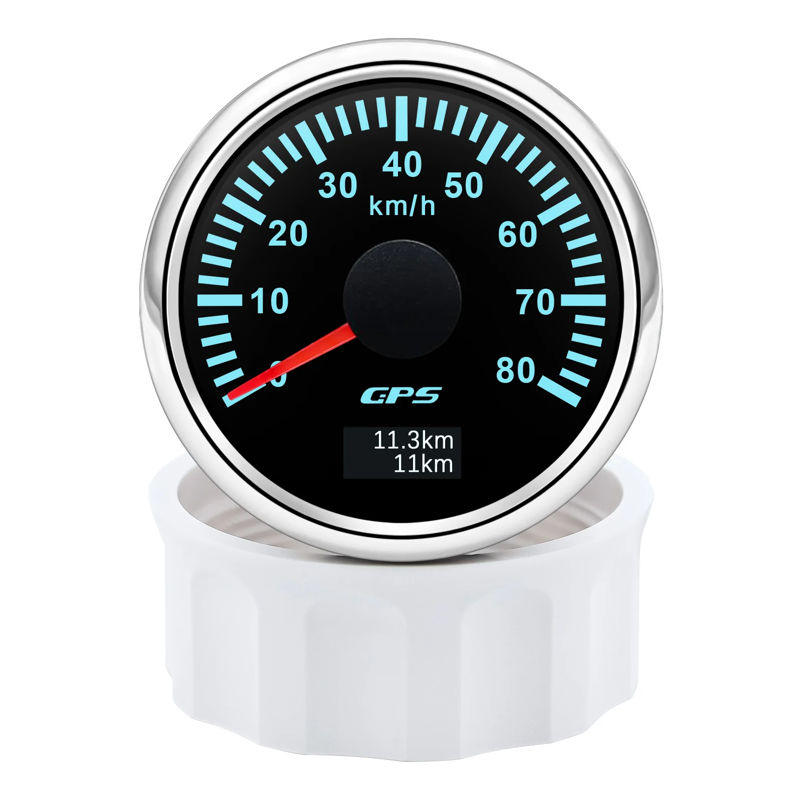 30/60/80/120/200 km/h GPS-Tachometer mit GPS-Antenne für 12 V 24 V Auto Boot Marine wasserdichter Geschwindigkeitsmesser Kilometerzähler 7 Farben LED – Detail 21