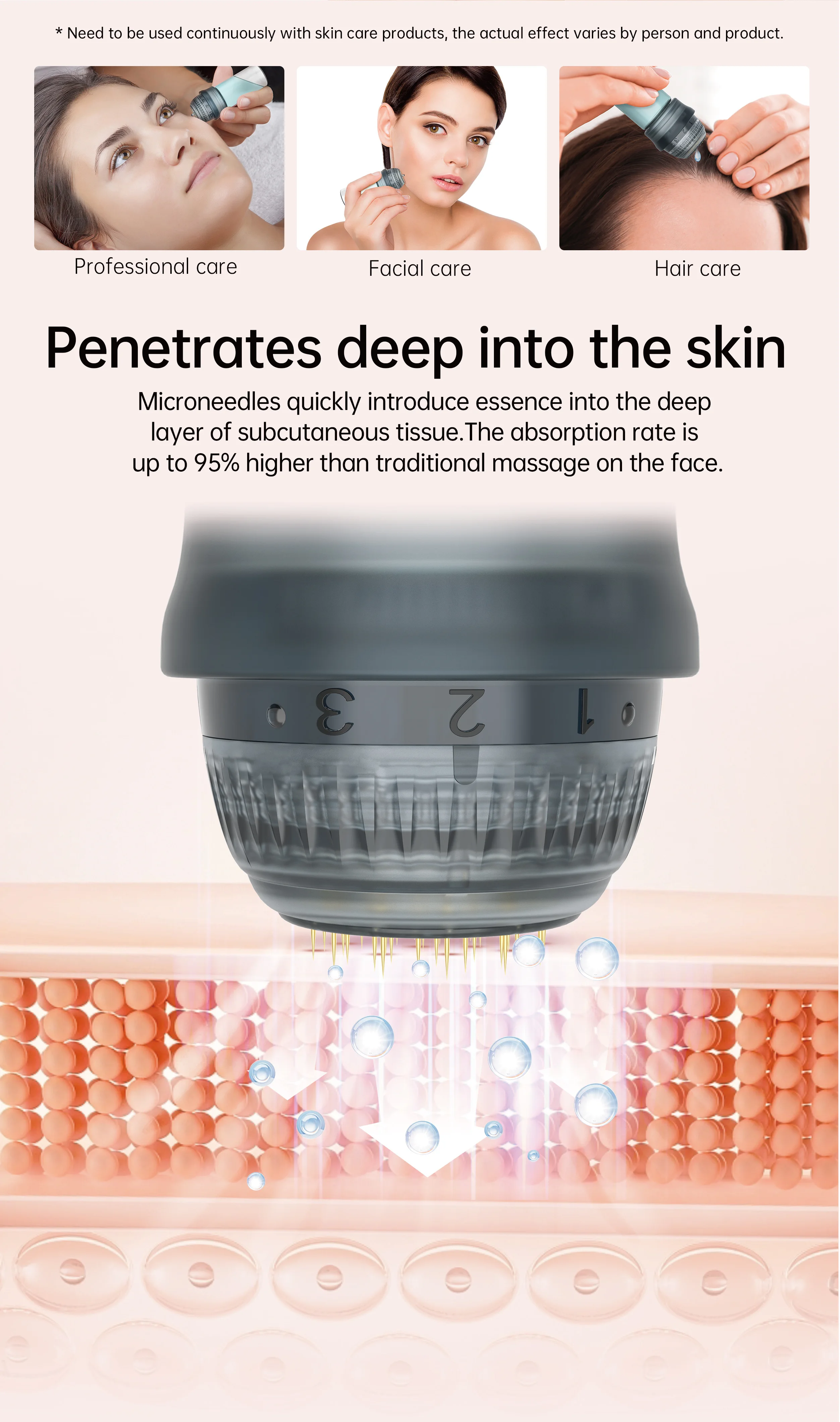 Neues HN30 mit 10ml Füllkapazität, Einstellbarer Flüssigkeitsausgabe, Kosmetisches 30-Pin 0,25mm Microneedling-Gerät für Haar- und Gesichtspflege – Detail 3