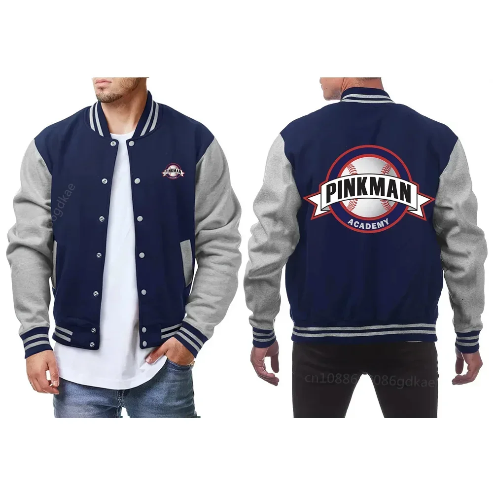Print Men Baseball Sports Active Windproof Jacket Men Simple Style Clothing for Autumn Winter Workout Training Bomber Jacket
