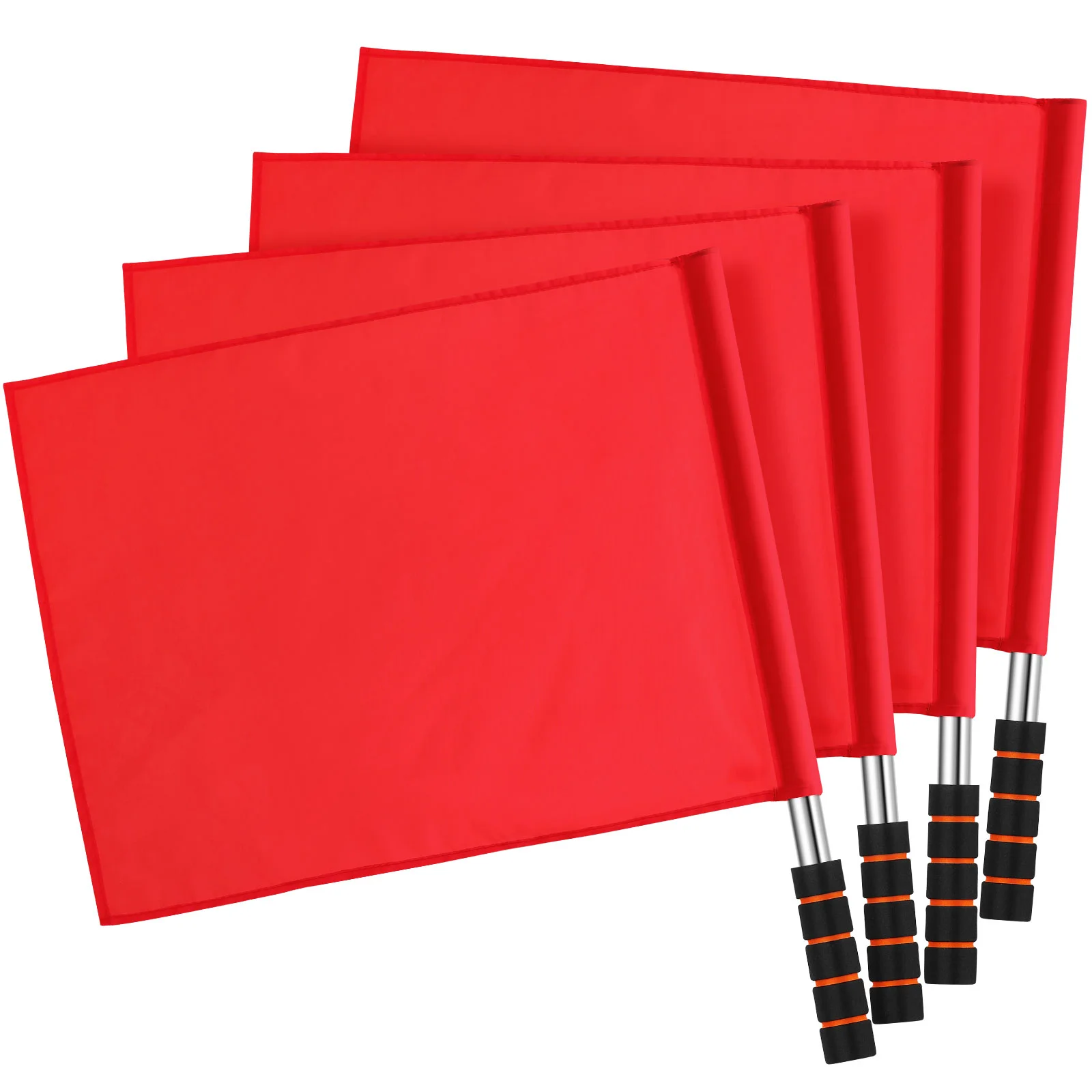 Referee Flags Hand Waving Referee Signal Flag For Game Play Practical Sports Training Match Competition Survival Equipment 4 pcs referee flag handheld signal flags sports equipment football waving colored polyester match