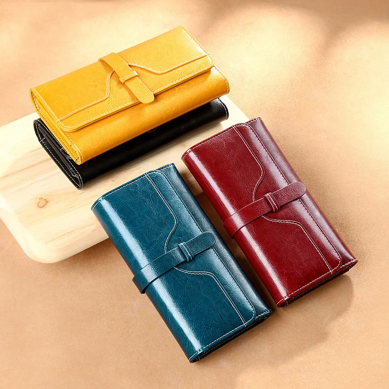 2023 Women Wallets Fashion Long Leather Female Handy Clutch Purse Lady Cell Phone Card Holders Money Bag for Girls 2