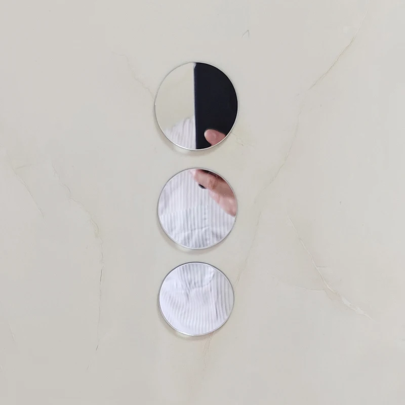 Thickening 2mm 3D Mirror Wall Sticker Round Mirror DIY Background Room Bathroom Wall Decoration Diameter 5cm 12PCS Makeup