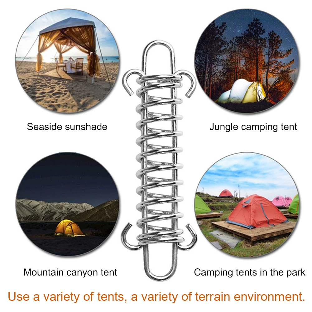 Aluminum Alloy Wind Rope Buckle Spring Hook Buckle High Strength Steel Rope For Camping Pro Fixed Hook Tarps Tent camping tent accessories camping tent fasteners camping cord buckles camping rope buckle tent hooks tent wind rope hook
