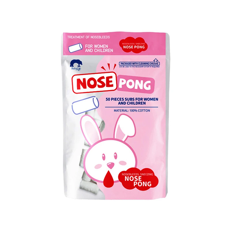 Nose Blood Stop Bobbin 50 Capsules Child Nose Bleeding Runny Spray Degreasing Cotton Roll Children Big People
