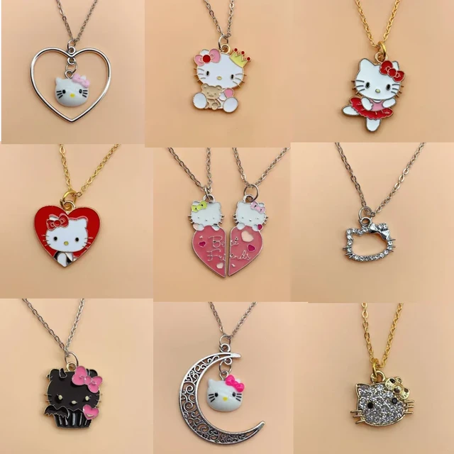 Hello Kitty Sterling Silver Crystal Necklace