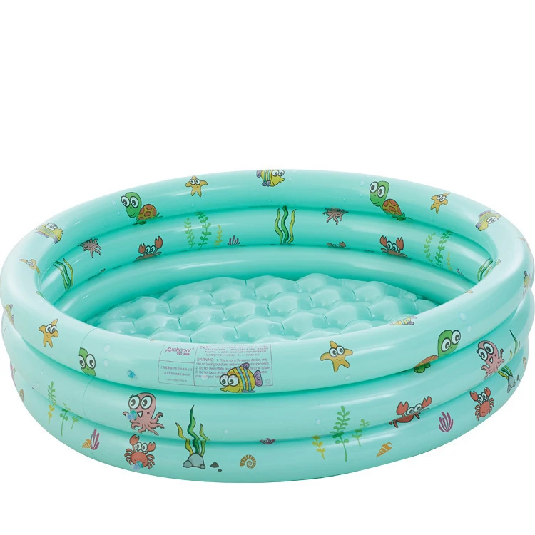 130cm Three-ring Inflatable Round Swimming Pool Children's Paddling Pool Home Baby Thickening Inflatable Swimming