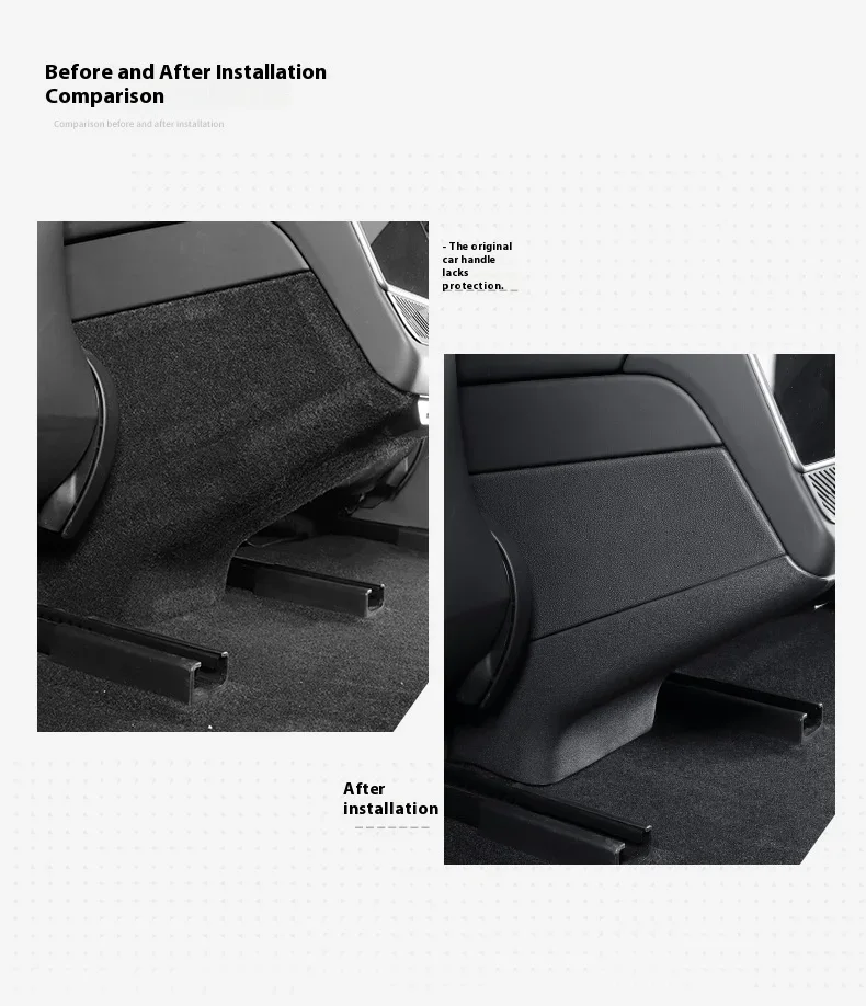 Für Tesla Model Y Juniper 2025 Modell 3, Highland Armlehne, Rücksitz, Anti-Kick-Board-Panel-Abdeckung, TPE-Kind, Anti-Schmutz-Kick-Proof-Matte – Detail 6