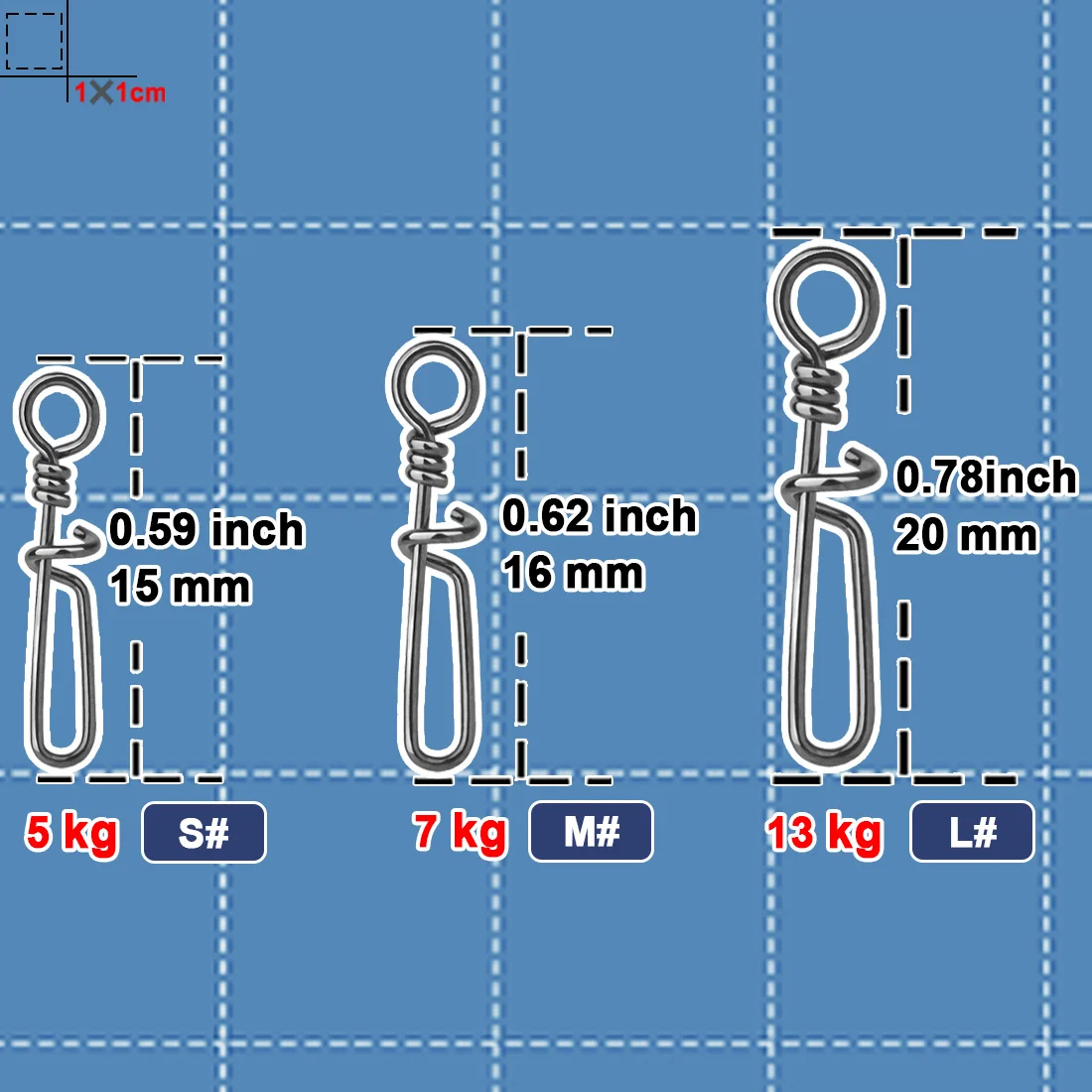 Coastlock Snap 50-200Pcs - Snaps Rapides Inox pour Leurres Bass, Silure et Eau Douce
