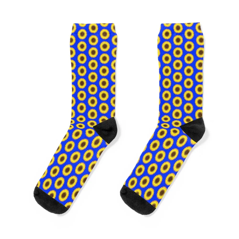

Blue with Yellow Sunflower design. Socks moving stockings warm winter happy Ladies Socks Men's