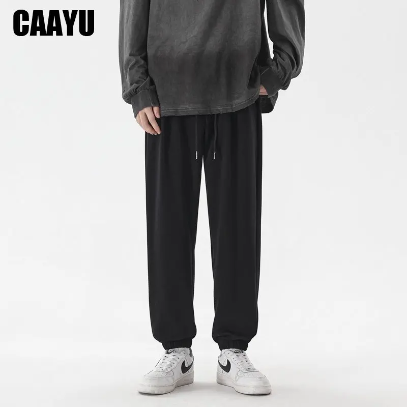 CAAYU Sweatpants Mens Pants Male Korean Man Loose Harajuku Black Casual Pants Streetwear Sport Trousers Joggers Oversize Sports