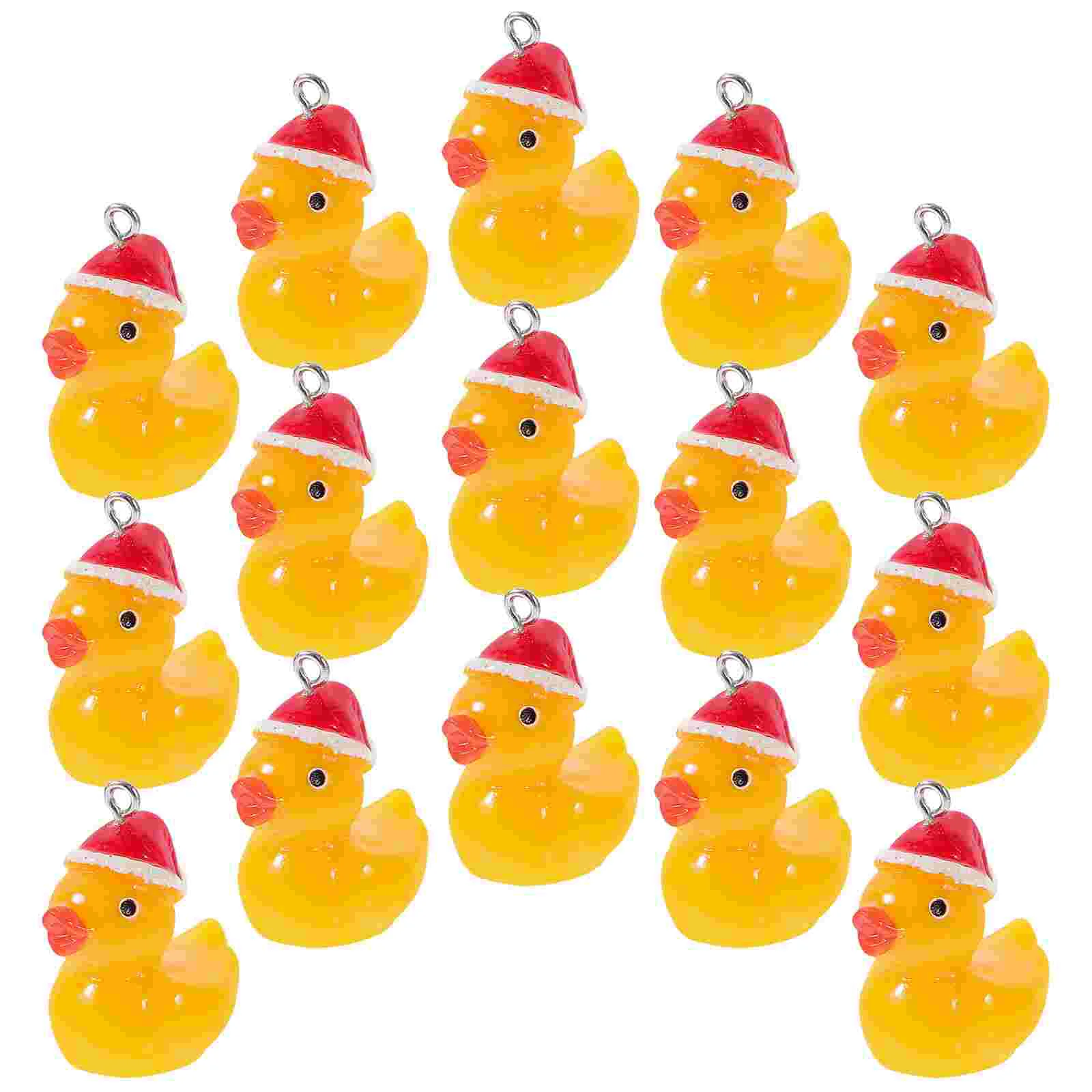 

20 Pcs Necklaces Resin Christmas Hat Pendant DIY Card Earrings Keychain Tree Decoration 20pcs Mini Jewelry Supplies