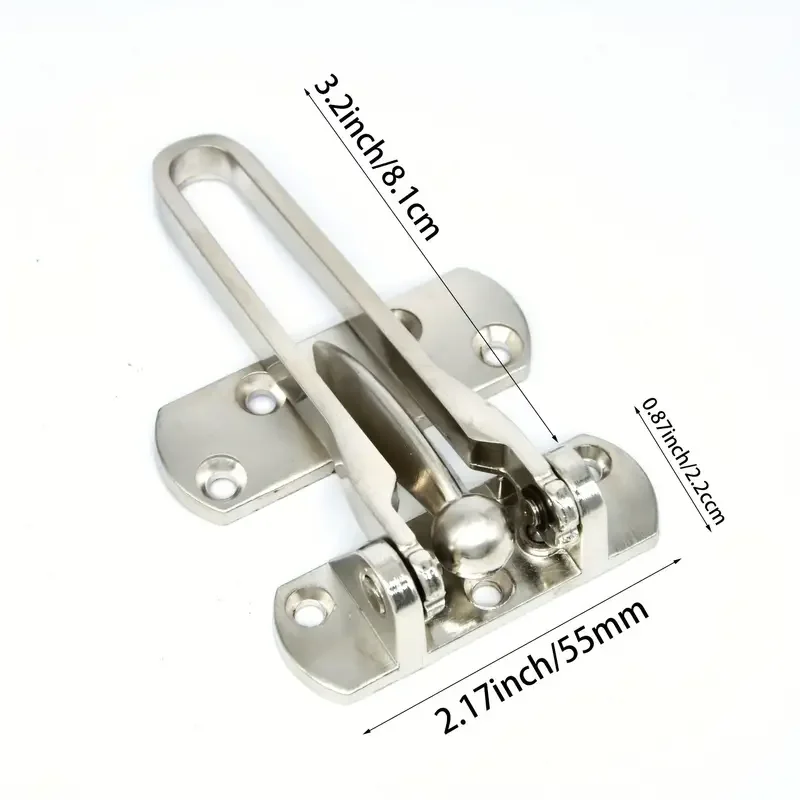 Door bolt Clasp Locks Insurance Door Bolt Anti-Theft Room Bar Buckle Chain Stainless Steel For Bedroom Home Improvement