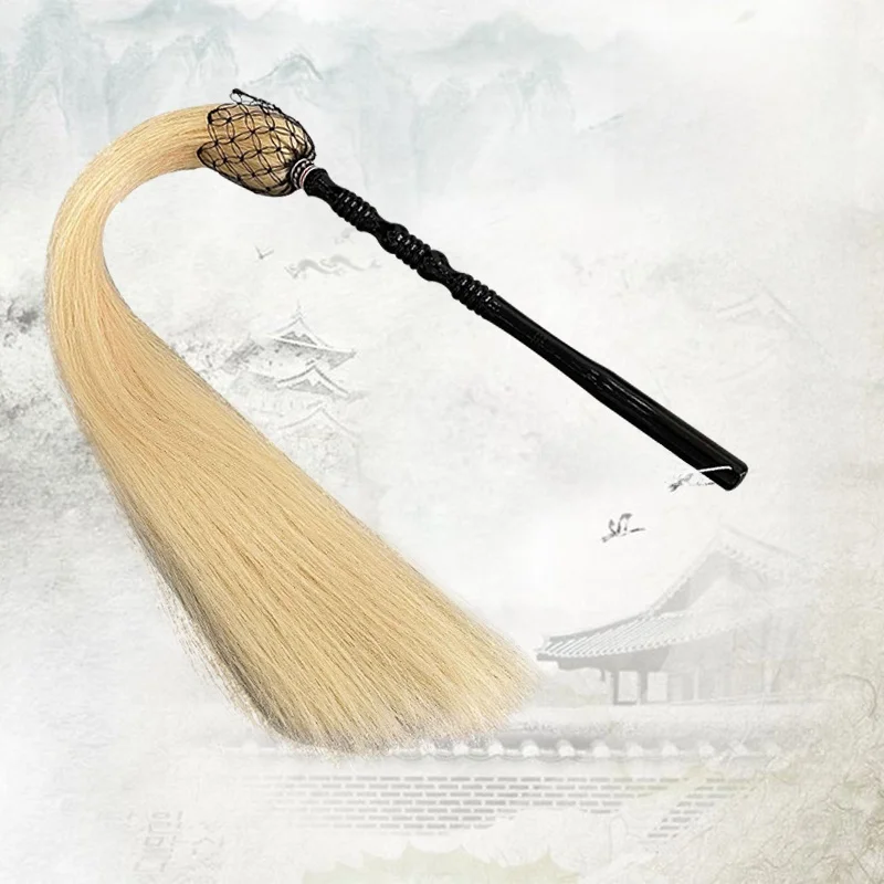 True  Tail Tai Chi Dust Whisk Fly Swatter Monastic Supplies Buddhist Dust Sweeper Taoist Equipment Yoga Fitn Fans