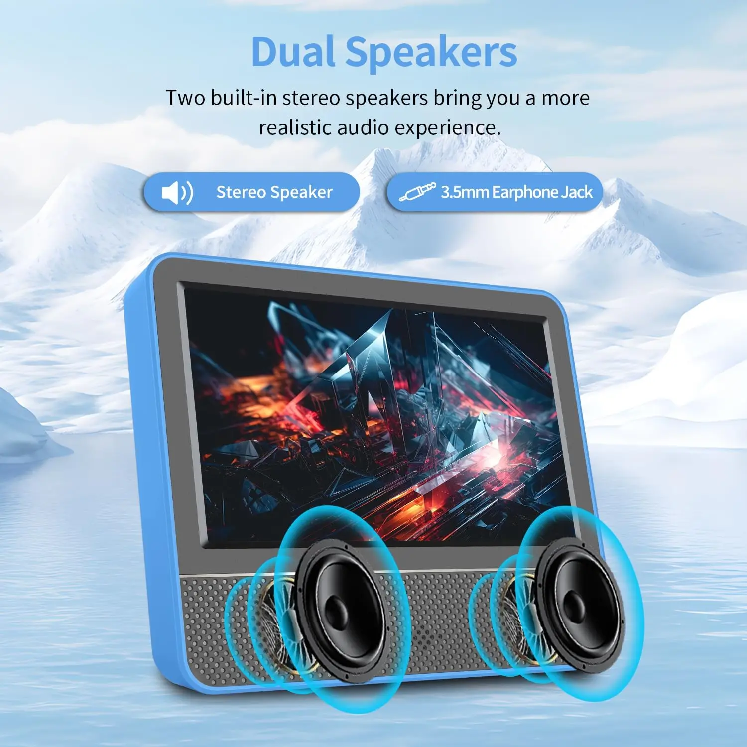 7' Portable Mini TV and IPS 1080P Screen-Digital ATSC Tuner-Headphones Out-USB/TF Port-HDMI Input,DC-12V for Camping Caravan