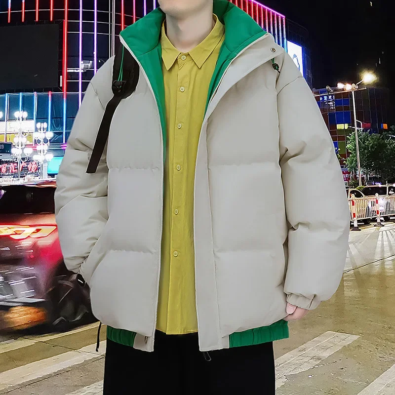 Men's Cotton Coat Autumn/Winter New Fashion Brand Thickened Warm and Cold Resistant Short Cotton Coat with Versatile Down