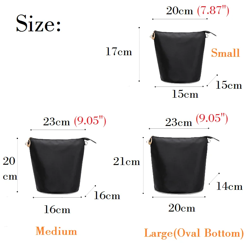 Organizer Bag for Bucket Handbag Bucket Bag Inserts (Apricot, Black, Coffee) 6