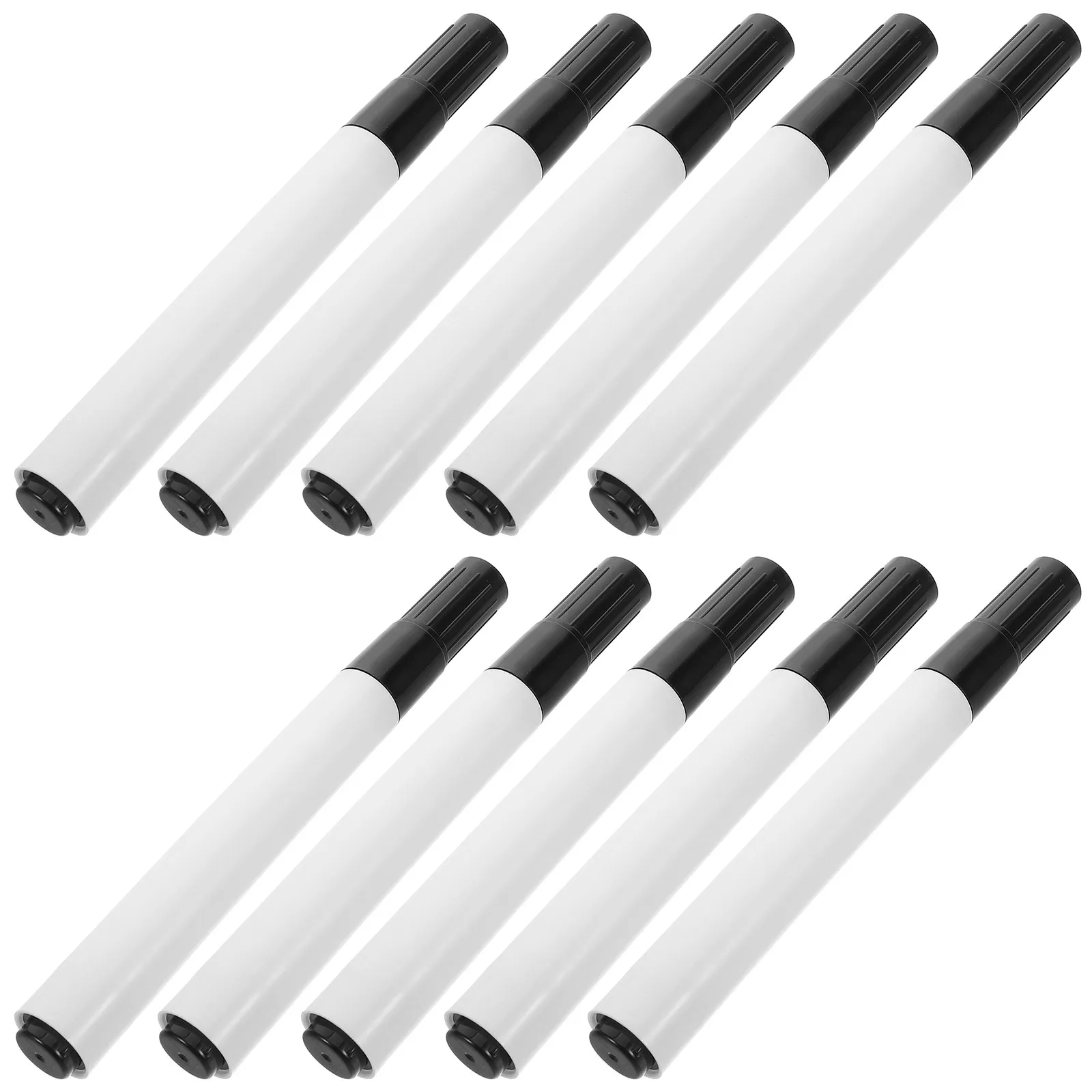 10개입 칠판펜 빈 쉘 리필 가능 드라이 이레이즈 마커 화이트보드 유리창용 가는 팁 간편 세척 가정용