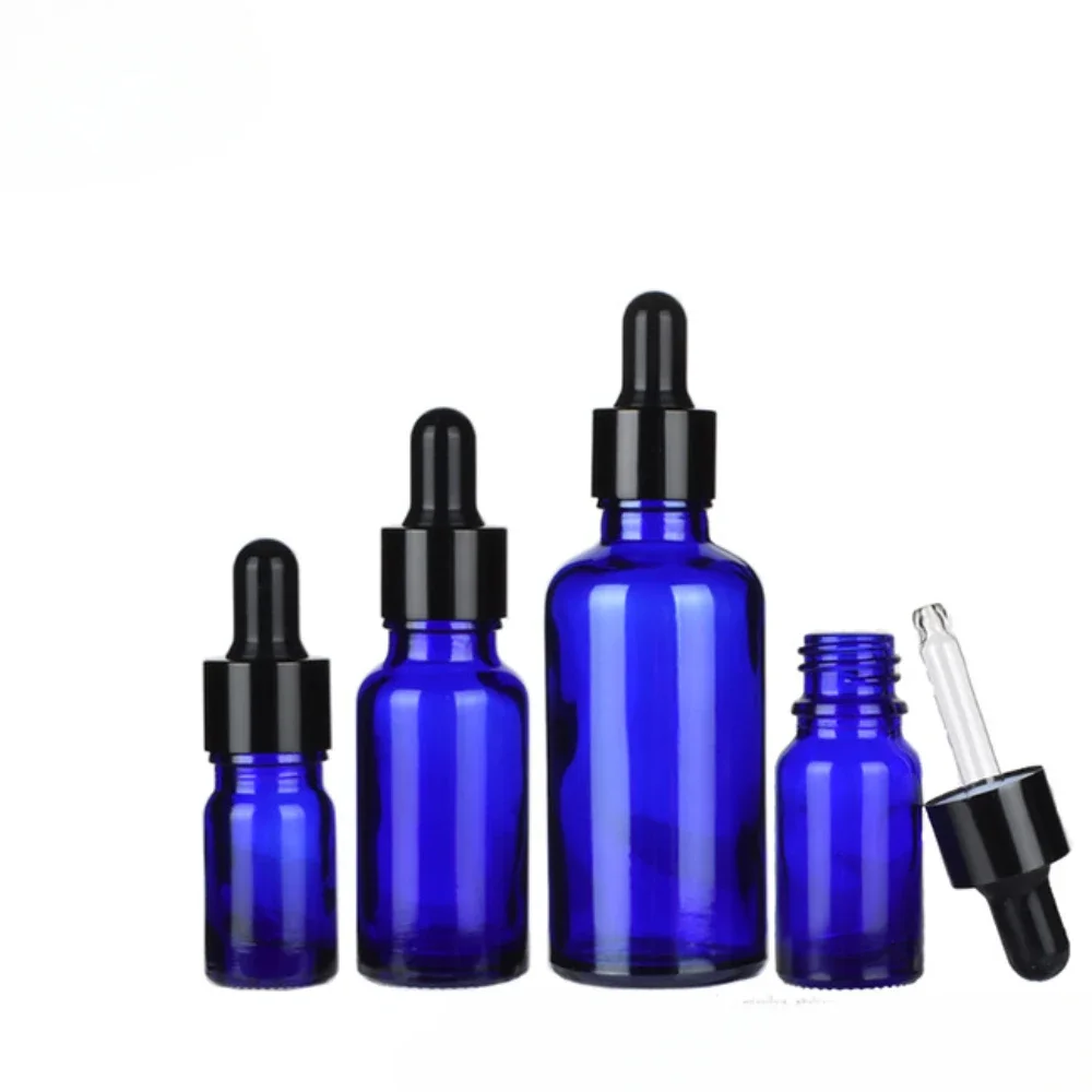 1Pcs Dropper Bottles 5ml-100ml Reagent Eye Drop Amber Glass Aromatherapy Liquid Pipette Bottle Refillable Bottles Travel dropper bottle