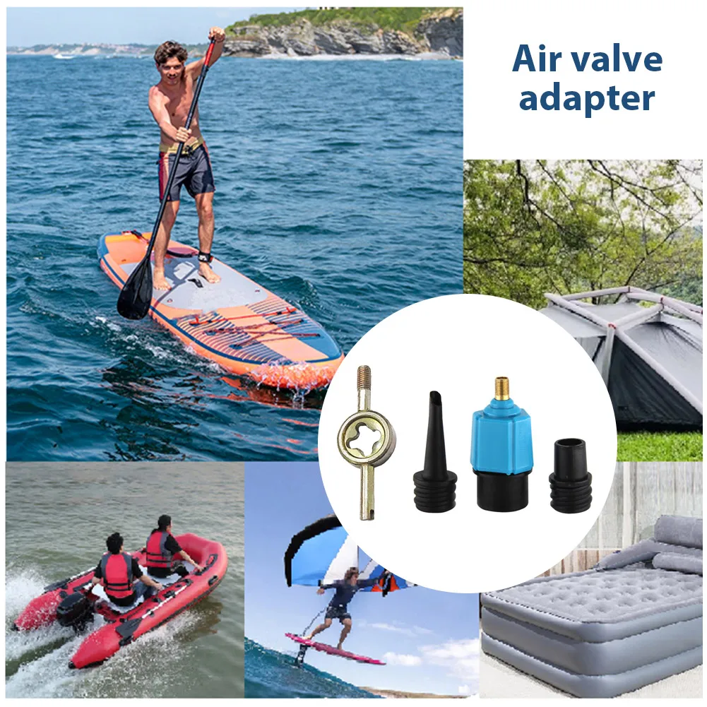 Pump Valve Adapter Air Valve Converter Inflatable Sup Pump Adaptor for Kayaking Dinghy Pontoon Boat