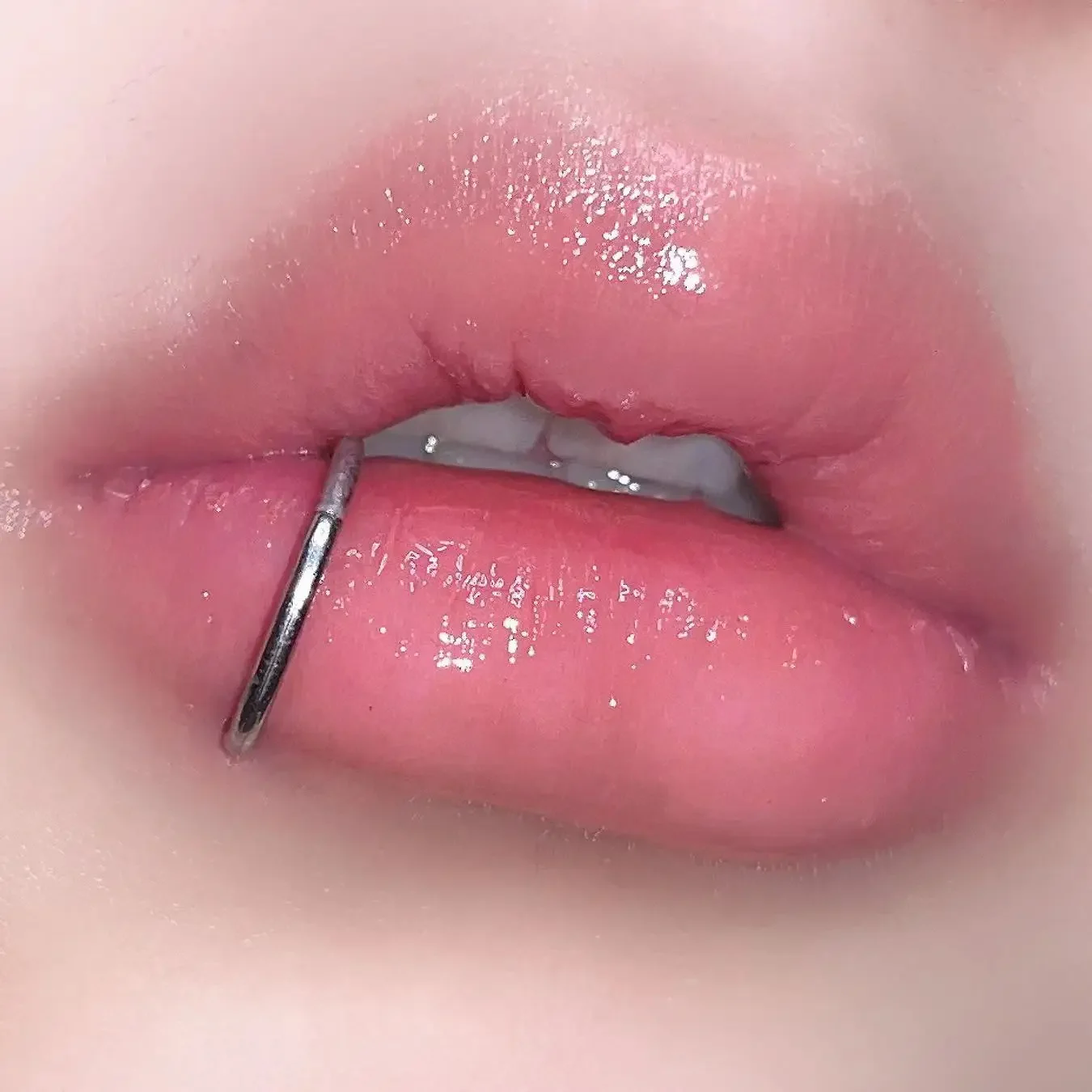 Piercing Jewelry 5PCS Punk Lips Rings Medical Titanium Steel Nose Ring Fake Septum Piercing Clip on Mouth Fake