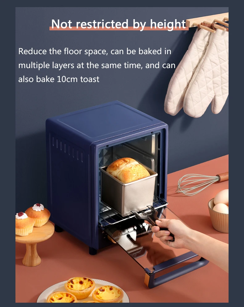 Electric oven 12L electric vertical oven mini pizza cake cookies maker bread toaster 60 min timing baking tool breakfast machine 220V