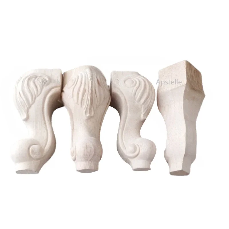 European Style Carved Rubber Wood Furniture Legs