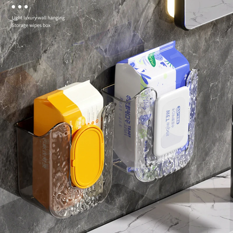 Bathroom Non Perforated Wall Mounted Wet Tissue Storage Box with Large Opening and Strong Load-bearing Capacity 3