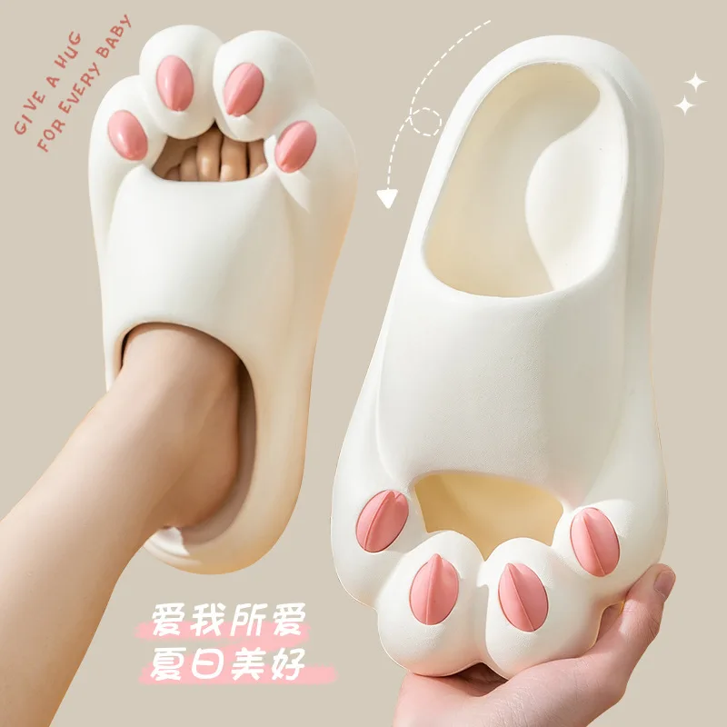 

Woman EVA Slippers Cute Cartoon Paw Shoe for Women Korean Summer Beach Slides Anti-slip Home Slipper Ladies Zapatillas Chaussons