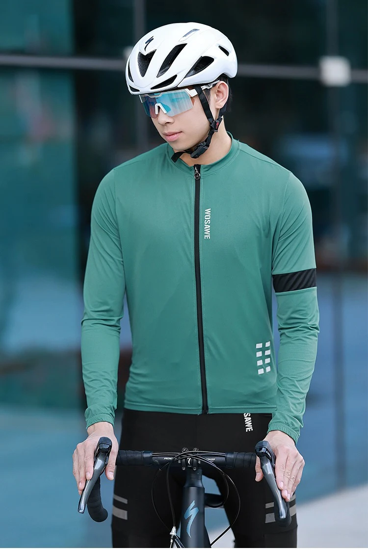 Pro Bicycle Jersey Long Sleeves Set Men Bike Clothing Mtb Cycling Wear Quick-Drying Anti-UV Sports Complete Kits