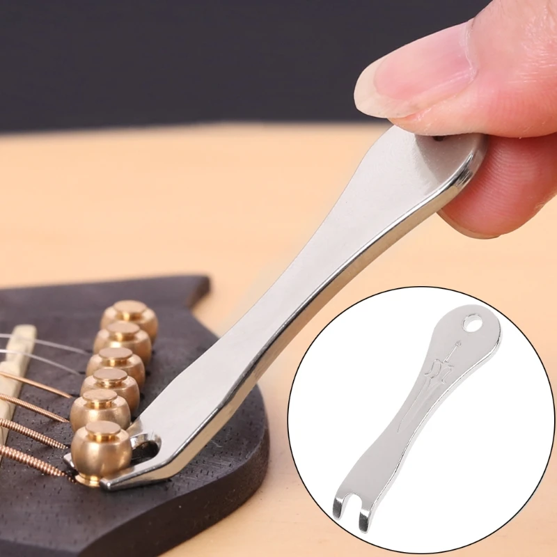 Guitar Repair Tool Musical Instruments Accessories Guitar Parts 1Pc Acoustic Guitar Bridge Pins Puller Extractor Removal Tool Stainless Steel