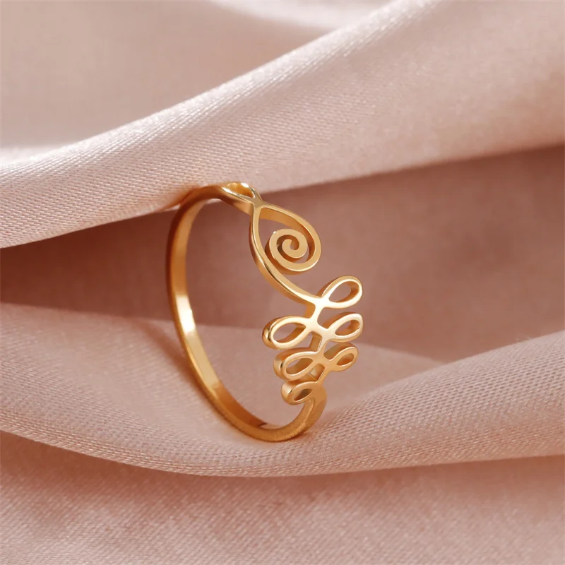 Vintage Edelstahl Lotusblume Ringe für Frauen Mädchen Buddhismus om unalome Yoga Fingerring Hochzeits schmuck Bague Geschenke – Detail 22