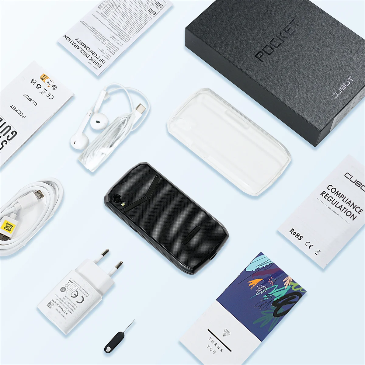 Cubot Pocket Mini Smartphone 4 Inch Display NFC 4 GB + 64 GB 3000mAh Battery Android 11OS Telephone Face ID Google Pay Phone