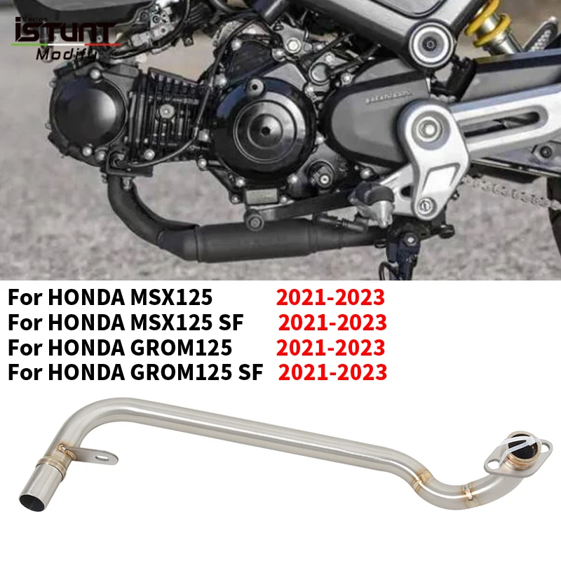 For Honda GROM125 MSX125 SF GROM 125 2021 2022 2023 Motorcycle Connection Original Muffler Exhaust Espace Moto Front Link Pipe