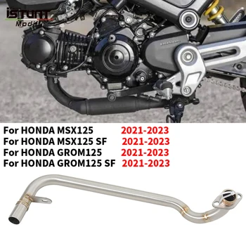 For Honda GROM125 MSX125 SF GROM 125 2021 2022 2023 Motorcycle Connection Original Muffler Exhaust Espace Moto Front Link Pipe