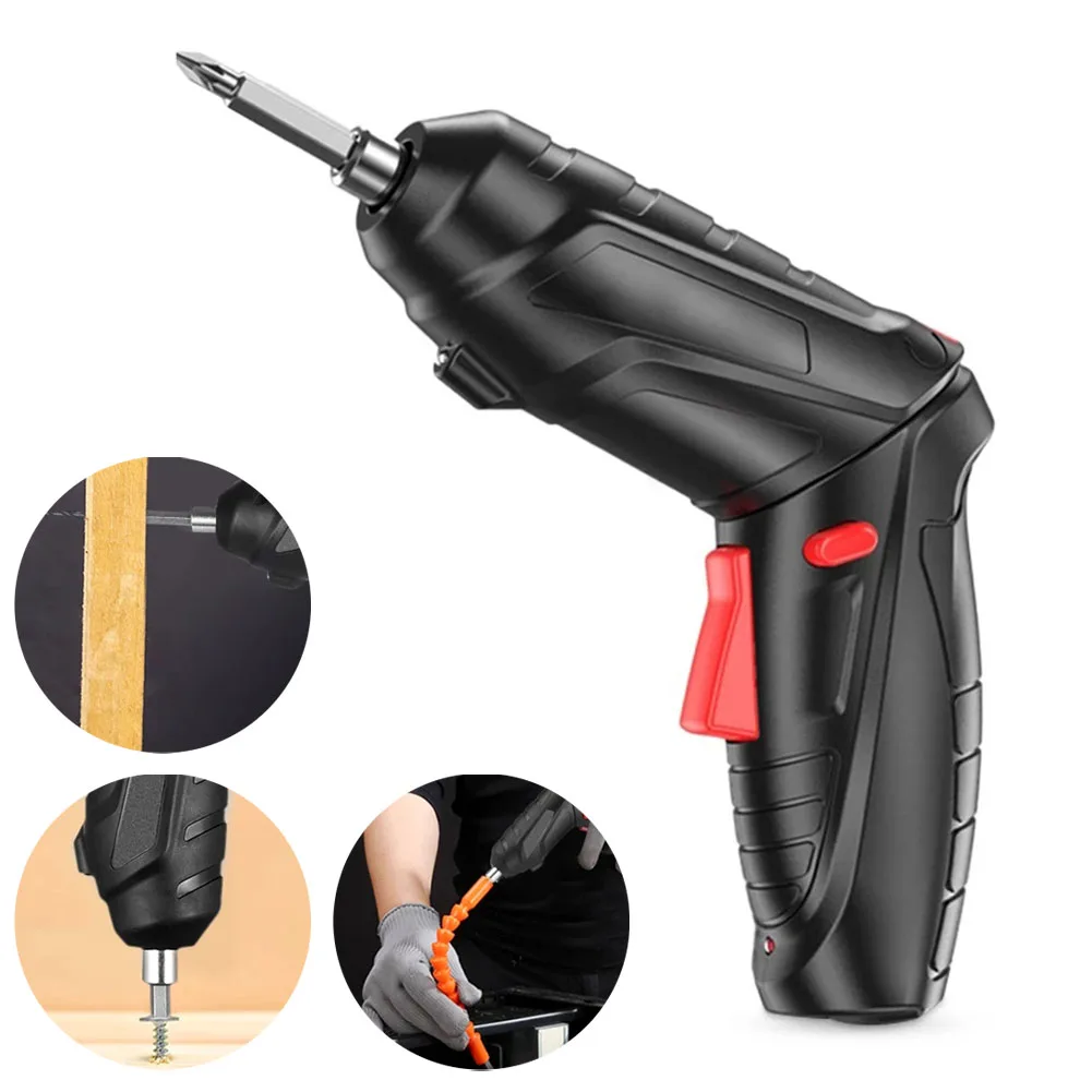 

3.6V 1800mAH Cordless Electric Screwdriver 50rpm 3.5Nm Electric Drill With Screw Driver Bit USB Charging Cable Repair Tools