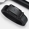 Genuine leather business belt with automatic buckle, fashionable formal pants belt, personalized belt