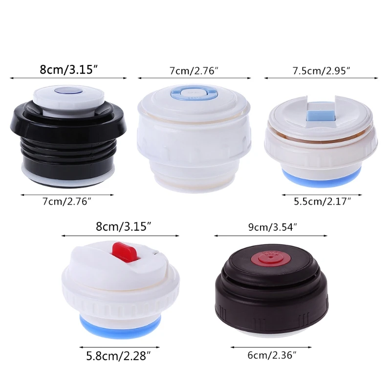New Vacuum Insulated Water Bottle Covers Stopper Travel Mug Thermos Bottle Lids Flask Covers Plastic Material 4