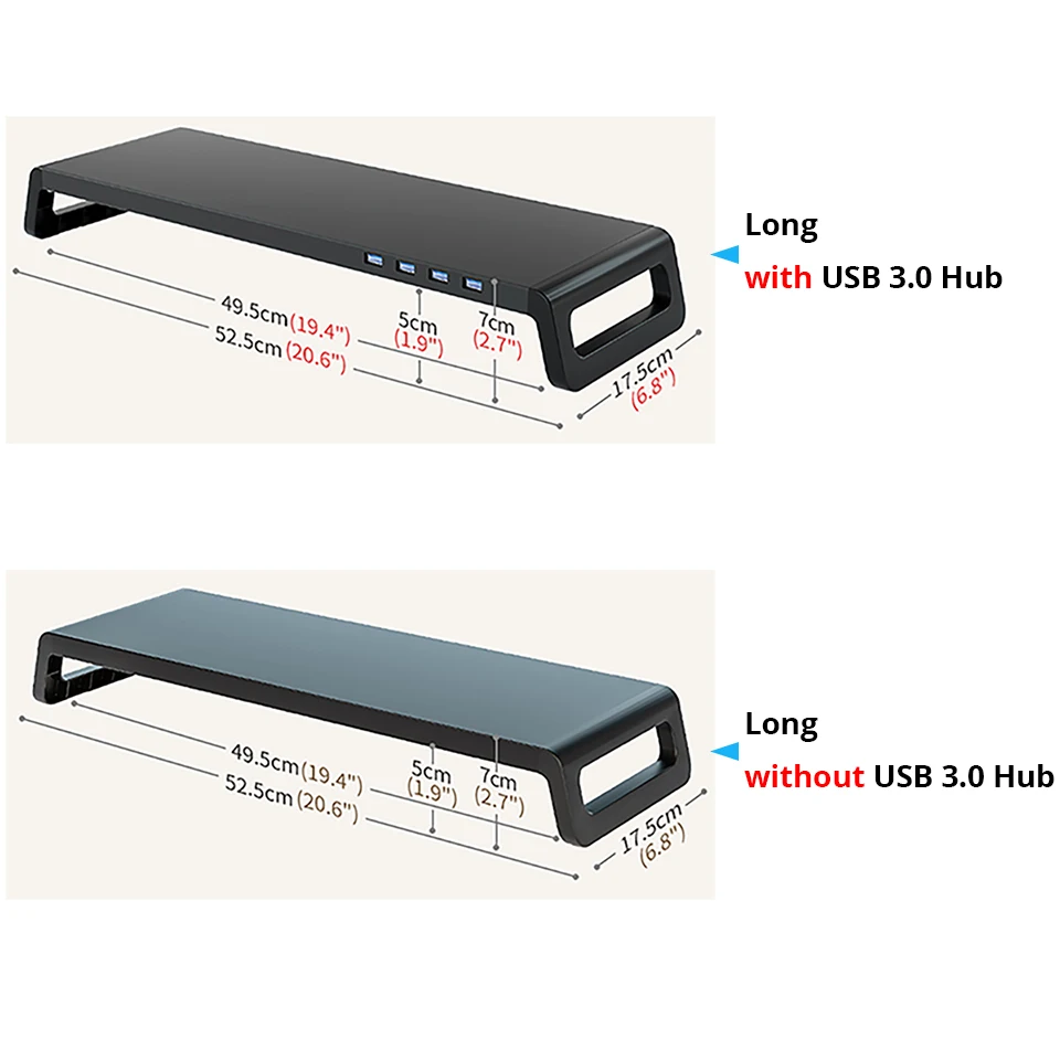 Monitor Stand Riser with USB Hub - Desk Organizer for Keyboard  Mouse
