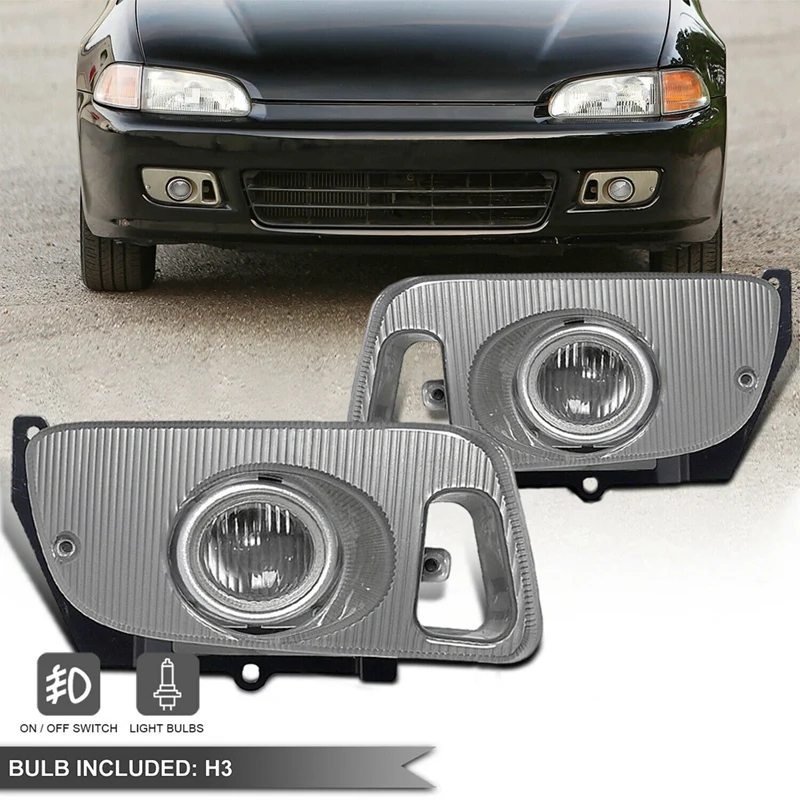 1 Pair Fog Lights Driving Lamps White Driving Bumper Fog Lights Lamps