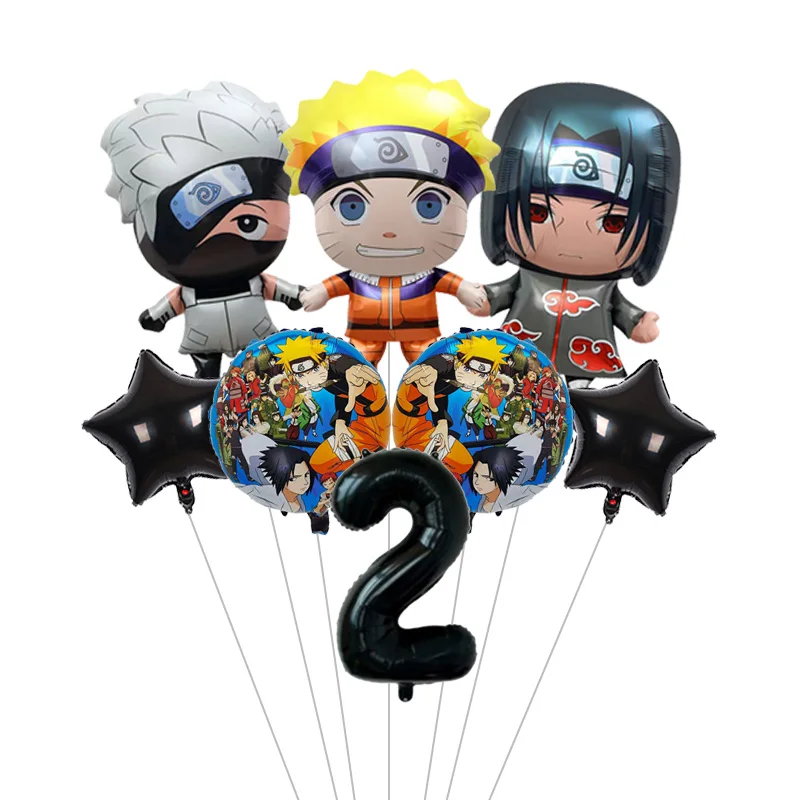 Naruto Ninja Party Balloon Set - Kids Birthday Decoration Supplies with Character Balloons